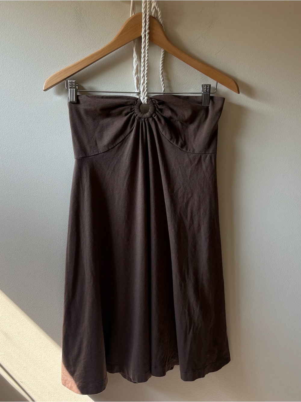 American Eagle Brown Flowy Halter Dress